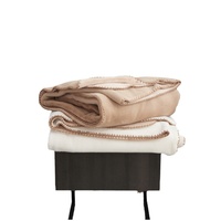 Plaid moderne décontracté en velours de vison tissé à poils courts, style luxe léger, couleur unie, chaud en polaire pour canapé et lit, pour lit simple ou double, idéal pour l'hiver