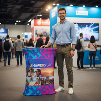Comptoirs pliants promotionnels personnalisés, portables, pop-up, pour salons professionnels, tables de marquage pour expositions, événements, table de présentation pour photomaton