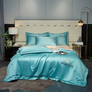 Juego de <span class=keywords><strong>cama</strong></span> cómodo de color sólido textil hogar estilo europeo y americano nuevo diseño al por mayor - Product Image 5