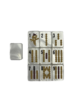 Jeu de Mahjong américain de luxe XCL en acrylique nacré, 34 mm, 160 tuiles, portable, pour divertissement