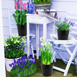 Vente chaude Holland Market Pot carré en plastique blanc Seau pour plantes à fleurs - Product Image 5