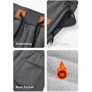 Pantalones Deportivos de Forro Polar para Hombre FOXA, Corte Ajustado, Cintura con Cordón, Pantalones Deportivos para Correr - Product Image 6