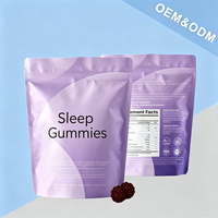 Suplemento de Hierbas en Gomitas para Dormir, Fabricante de Suplementos Personalizados OEM, Vitaminas para Adultos para Aliviar el Estrés y Mejorar la Calidad del Sueño