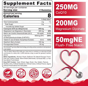 Gummies sans sucre au CoQ10, Niacine et Acide Folique à absorption élevée pour la santé cardiaque, l'énergie cellulaire et les antioxydants - Product Image 3
