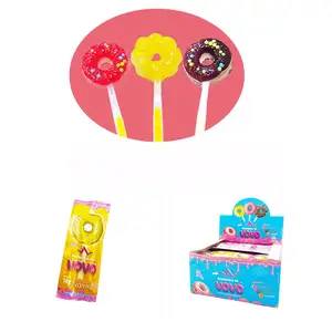 Halloween Donut Shape Lolly Pop Gemischter fruchtiger Geschmack Bunte Piruleta Donuts Lollipop Candies