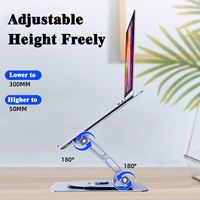 Support d'ordinateur réglable Yicosun avec base rotative 360 support ergonomique pour ordinateur portable pour le travail collaboratif
