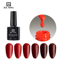 ICE NOVA Mec Vin Rouge Couleur Gel Polonais Semi Permanent UV LED 10ml/15ml/1kg En Vrac Vernis Émail Private Label Hema/Tpo/Hpma Free