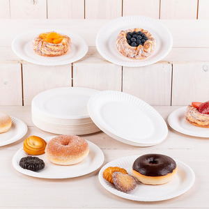 <span class=keywords><strong>Assiette</strong></span> <span class=keywords><strong>en</strong></span> <span class=keywords><strong>carton</strong></span> blanc de qualité alimentaire 6/7/9 pouces avec logo personnalisé et couleur personnalisée - Product Image 6