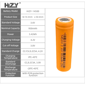 3Cデジタル用14500 950mah <span class=keywords><strong>3</strong></span>.6Vバッテリー - Product Image 3