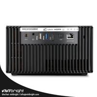 Home cinéma avec VIVIBRIGHT PD-H10 4K Projecteur Soirées de films en famille Divertissement immersif Affiche la projection de médias en streaming