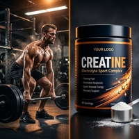 Créatine monohydrate micronisée naturelle en poudre sans arôme, marque privée, 300 g, complément nutritionnel sportif riche en protéines pour adultes