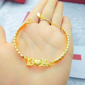 Dubai Jewelry <span class=keywords><strong>Euro</strong></span> 1314 BraceletgoldBracelet plaqué <span class=keywords><strong>or</strong></span> plaqué <span class=keywords><strong>or</strong></span> Cadeau pour petite amie - Product Image 1