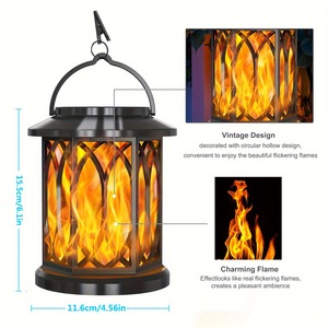 Lámpara Decorativa Solar con Efecto de Llama, IP65 Impermeable, para Jardín y Exteriores - Product Image 4
