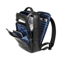 Sac à dos de luxe en cuir véritable pour homme, multifonctionnel, avec chargement USB, pour ordinateur portable 15,6 pouces, personnalisable avec logo, vente en gros ODM BSCI