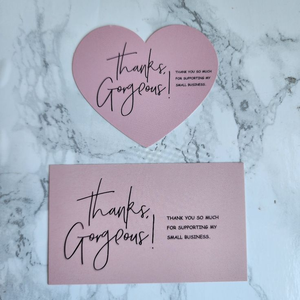 Wholesale Blush Pink Business Thank You Card Custom Logo Embossed Rose Gold Foil Hot Stamping Small Business Matt Lamination - Product Image 4