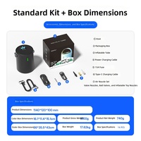 Compresseur d'air numérique portable sans fil 12V pour voiture, mini gonfleur de pneus électrique, directement de l'usine, en matériau ABS, pour usage embarqué