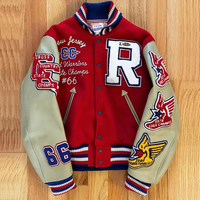 Veste de baseball Letterman personnalisée avec logo, en laine, pour homme, noire, courte, avec broderie chenille, veste universitaire, fabricants