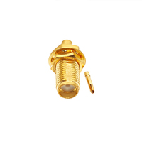 Connecteur coaxial SMA femelle plaqué or pour câble RG405 086 .086, câble RF, connecteur coaxial, connecteurs en stock, fourni par l'usine
