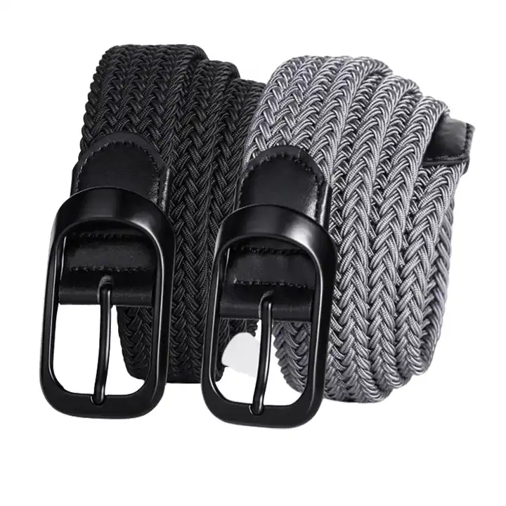 custom fashion business woven golf belts