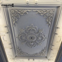 Médaillon de plafond en plâtre renforcé, design personnalisé, matériau GRG, style français, rosette en plâtre ornée pour la décoration de maisons de luxe