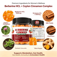 Gommes la berbérinecannelle de Ceylan, chardon-marie, poivre noir Métabolisme, santé intestinale, immunité, bien-être des femmes