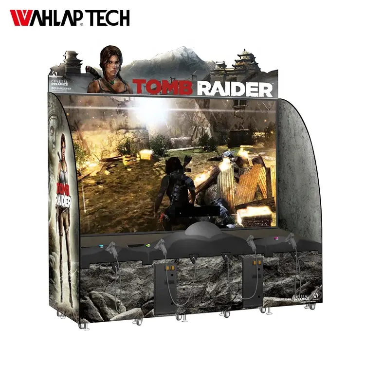 Commercio all'ingrosso Tomb-Raider di Tiro Pistola simulatore di Gioco gettoni arcade machine gioco di tiro