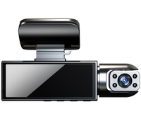 Cámara de Coche M8 con Doble Lente Frontal y de Cabina, Full HD 1080p, Pantalla LCD, Visión Nocturna, Grabación en Bucle Automática, Sensor G, 1 Año de Garantía, Caja Negra