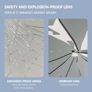 Miroirs <span class=keywords><strong>de</strong></span> <span class=keywords><strong>salle</strong></span> <span class=keywords><strong>de</strong></span> <span class=keywords><strong>bain</strong></span> à <span class=keywords><strong>LED</strong></span> rétroéclairés en demi-cercle avec éclairage arrière Décoration intérieure - Product Image 6