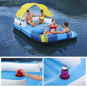 Bestway 43645, Gran Oferta, Flotador Inflable para Piscina con Toldo para 4 Personas, Isla Flotante para Piscina, Río o Lago - Product Image 2
