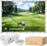 Pantalla de Impacto para Práctica de Golf Extra Ancha de 58/60 Pulgadas, 4K HD, Plegable, de Secado Rápido, Transpirable, 100% Poliéster, Tejido de Malla de Punto