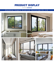 Ventana Corredera de Aluminio de Fábrica, Tamaño y Color Personalizados para Construcción Comercial y Residencial