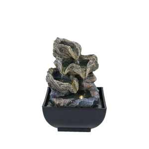 Fontaine d'eau de luxe à énergie solaire de table d'intérieur avec baril à <span class=keywords><strong>whisky</strong></span>, 8 pouces, en résine, design à étages, installation facile - Product Image 4