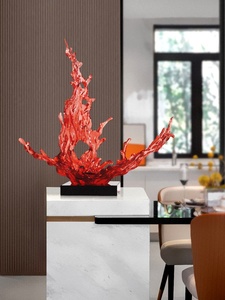 Fontaine d'eau, grande sculpture transparente pour la décoration de hall d'hôtel et de bureau de vente, style de conception sur le thème de l'eau, sans motif - Product Image 1