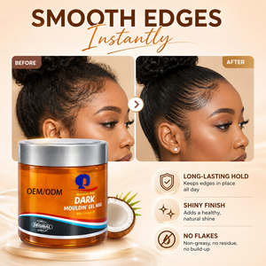 Cire coiffante noire à tenue maximale sous marque privée avec huile de coco, non-corruguante, pour tresses, torsades et locks - Product Image 2