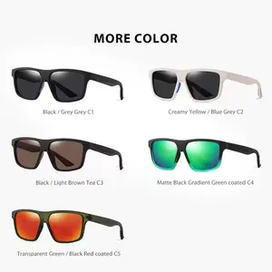 Gafas homb çerçeve şekli güneş gözlüğü tonu lensler polarize Oculos De Sol ayna yansıtıcı UV400 güneş gözlüğü Unisex erkekler kadınlar için