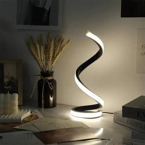 Lampe de bureau spirale moderne, lampe de bureau LED simple à intensité variable, alimentée par USB, lampe de bureau à trois couleurs à intensité variable, lampe de chevet pour salle à manger, bar, chambre à coucher - Product Image 3