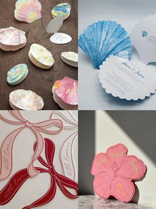 Cartes <span class=keywords><strong>de</strong></span> remerciement <span class=keywords><strong>de</strong></span> mariage haut <span class=keywords><strong>de</strong></span> gamme personnalisées, design gaufré, impression numérique, reliure <span class=keywords><strong>de</strong></span> luxe, couverture rigide en carton - Product Image 4