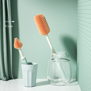 Vente en gros de brosse à <span class=keywords><strong>biberon</strong></span> en silicone portable de haute qualité brosse à sucette pour nouveau-né de qualité alimentaire - Product Image 2