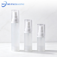 Bouteilles de pulvérisation cosmétique sans air en PP blanc 20ml 30ml 50ml pour emballage de crème et de lotion avec pompe de scellage