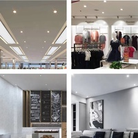 Luminarias de Techo Empotradas para Interiores de Hotel con Clasificación IP65, con Tubos LED COB Integrados (7W/12W/15W/20W) para Uso en Techos Empotrados