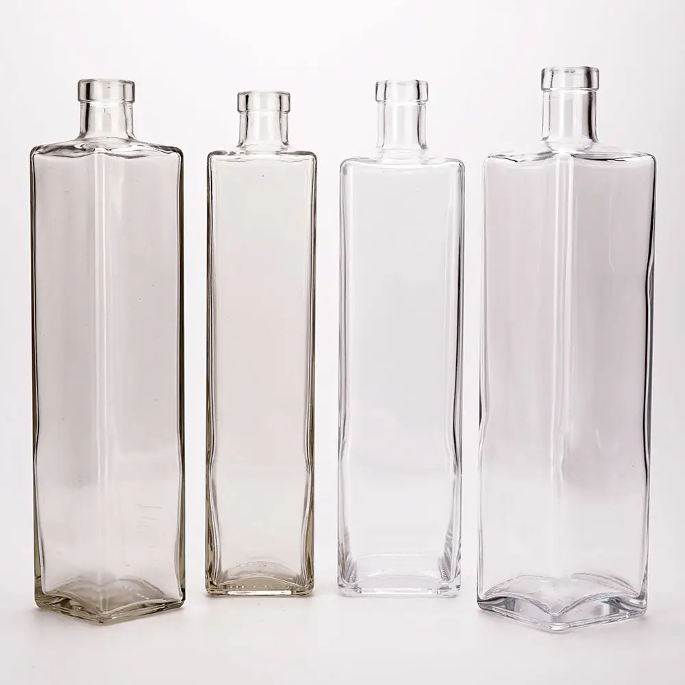 VISTA Public Mould Factory Klar 750ml Liquor Spirits Wodka Flasche Glas Wodka Flasche 1l mit Stopfen