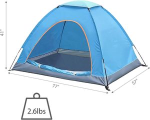 Tente de camping et pique-nique auto-éreignante monocouche en nylon imperméable camouflage d'été pour l'extérieur, 3000 mm, idéale pour le dropshipping - Product Image 2