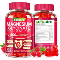 Complément alimentaire en glycinate de magnésium sous forme de oursons gélifiés, enrichi en fibres et minéraux pour améliorer la mémoire et favoriser la relaxation