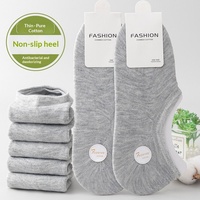 6290 Nouvelles chaussettes invisibles à coupe basse pour hommes, chaussettes d'été fines en coton respirant, absorbant la transpiration, antibactériennes, chaussettes décontractées