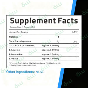 OLLI Etichetta Privata Polvere Naturale di <span class=keywords><strong>BCAA</strong></span> ed Elettroliti per la Crescita Muscolare e la Gestione dell'Energia Bevanda Nutrizionale Sportiva per Adulti - Product Image 2