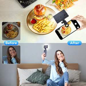 Nuevo listado portátil Mini Video Selfie <span class=keywords><strong>Ring</strong></span> <span class=keywords><strong>Flash</strong></span> Light RGB Vlog Shooting Fill-In Light con clip de teléfono para aplicación de cámara - Product Image 6