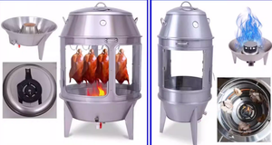 <span class=keywords><strong>Griglia</strong></span> BBQ Verticale <span class=keywords><strong>in</strong></span> <span class=keywords><strong>Acciaio</strong></span> Inox a Gas e Carbone con Vetro Temperato <span class=keywords><strong>per</strong></span> Arrosto di Anatra e Pollo, Attrezzatura <span class=keywords><strong>per</strong></span> Barbecue Stile Peking - Product Image 4