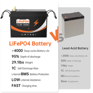 EU Stocked LifePo4 <b>Batteries</b> <b>Battery</b> <b>24V</b> 100Ah 12V 100Ah with 100A BMS High Capacity for Solar Energy Truck Marine Boat Forklift - Product Image 3