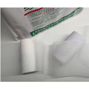 Bandages en gaze médicale Haoxin, environ 8*600cm/10*600cm, rouleaux de gaze de coton absorbante, 10 rouleaux/paquet - Product Image 2