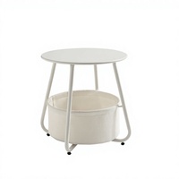 Nappe ronde personnalisée avec poches, style lin blanc, pour café, salle à manger, événement